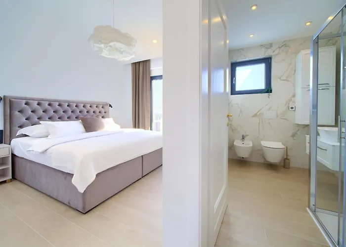 别墅 Luxury Harmony With Heated Pool And Seaview Vrh (Krk)